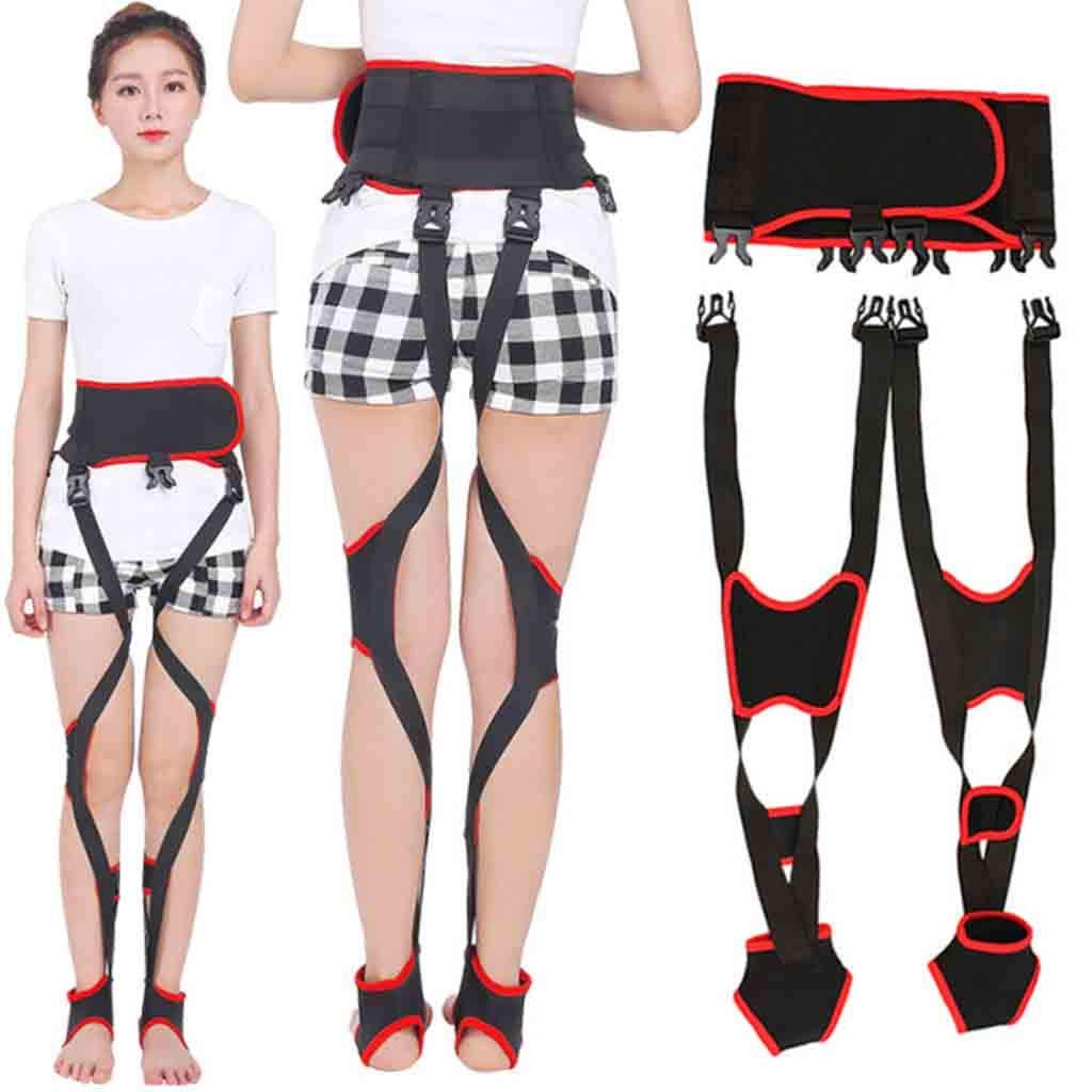 LGWG O/X Leg Type Correction Belt Adjustable Leg Correction Band, Correction Brace Belt Knock Knees Valgus Deformity Bow Legs Band Straighten Belt,L