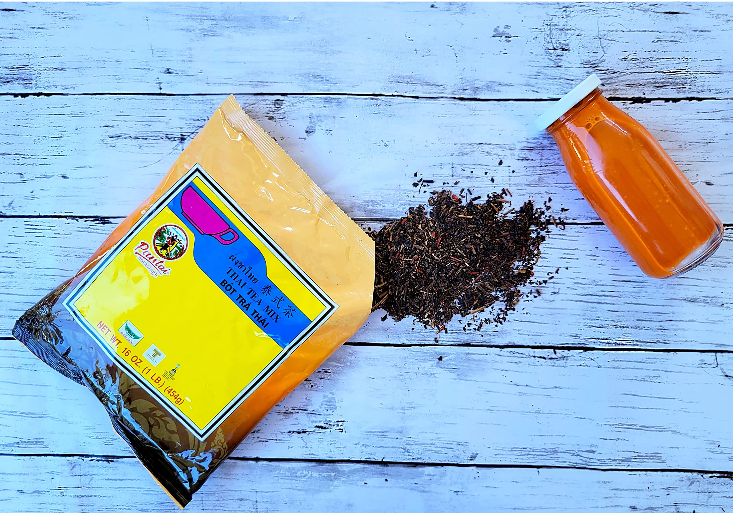 Pantai Norasingh Thai Iced Tea Mix, Traditional Restaurant Style, 16 oz. (Pack of 6)