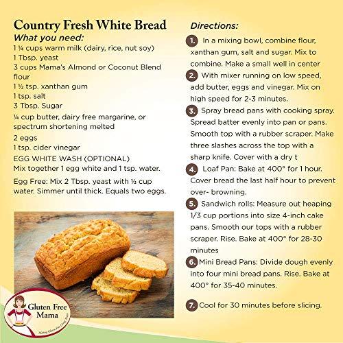 Gluten Free Mama Gluten Free Mama's - Almond Blend Flour - 2 lb Bags - Pack of 6 - Certified Gluten Free Flour - Non-Gritty Texture - Great Flavor - All Purpose - Safe for Celiac Diet