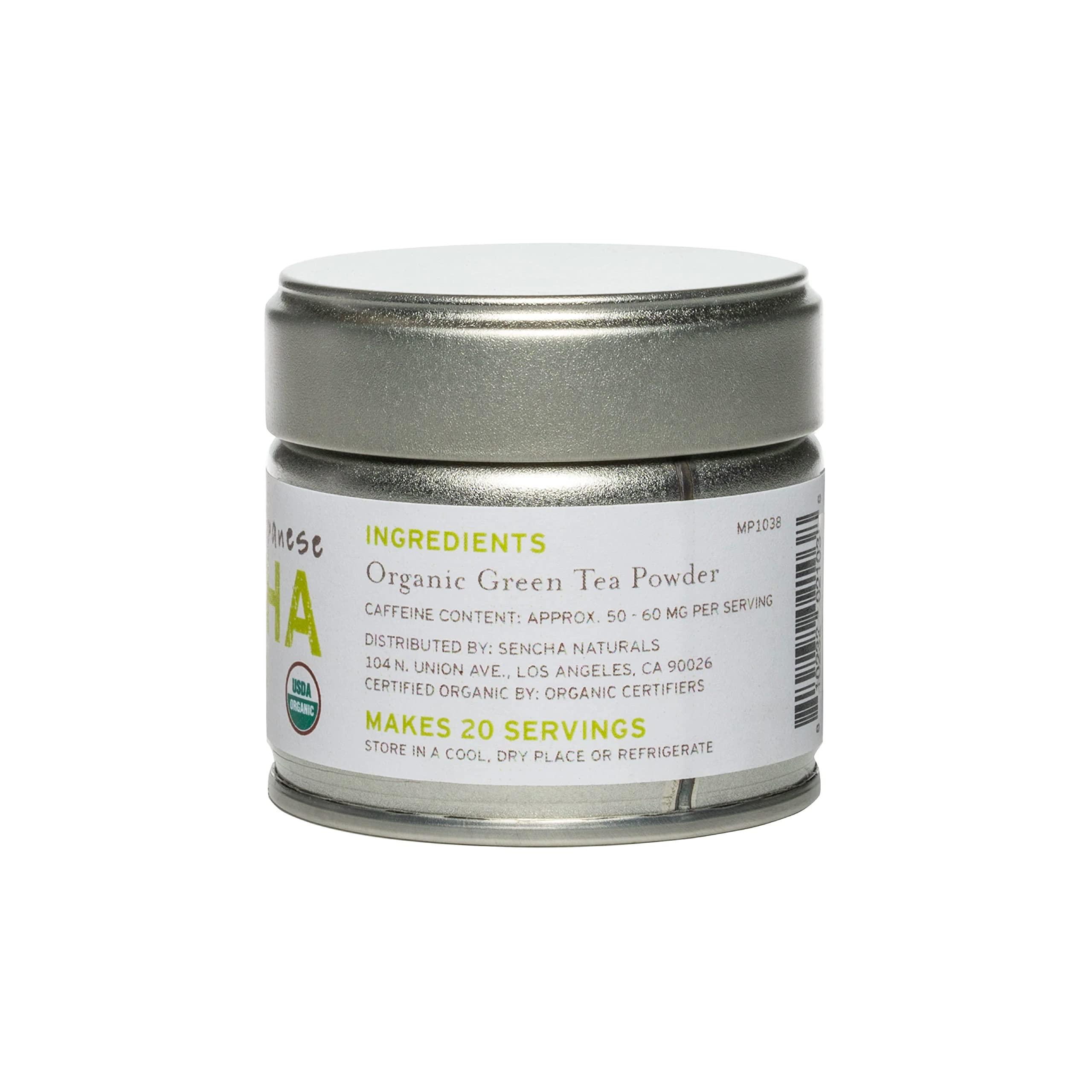 SENCHA NATURALS SEN CHA Naturals Organic Matcha Green Tea Powder, Ceremonial Grade, First Harvest Organic Matcha, 1oz Tin (1 Pack)