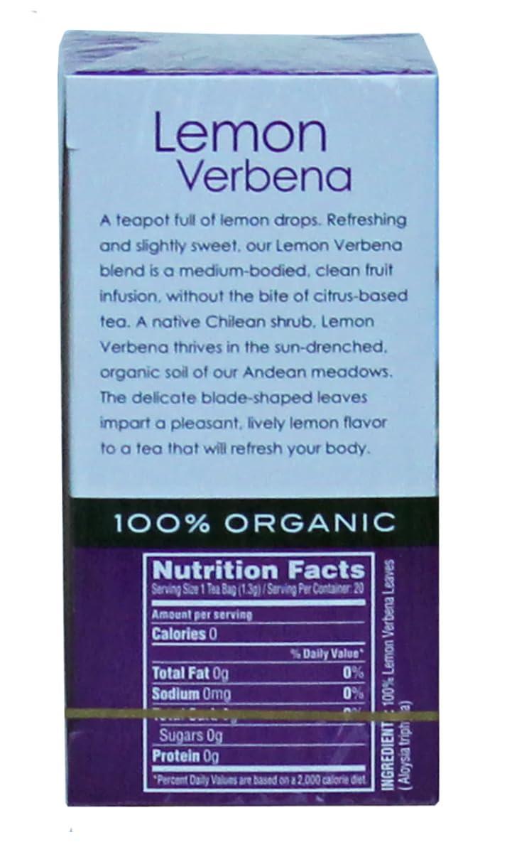 Garden of the Andes Garden of the Andes Herbal Organic Decaf Lemon Verbena Hot Tea Bags, 0.9 oz, 20 Tea BagCount