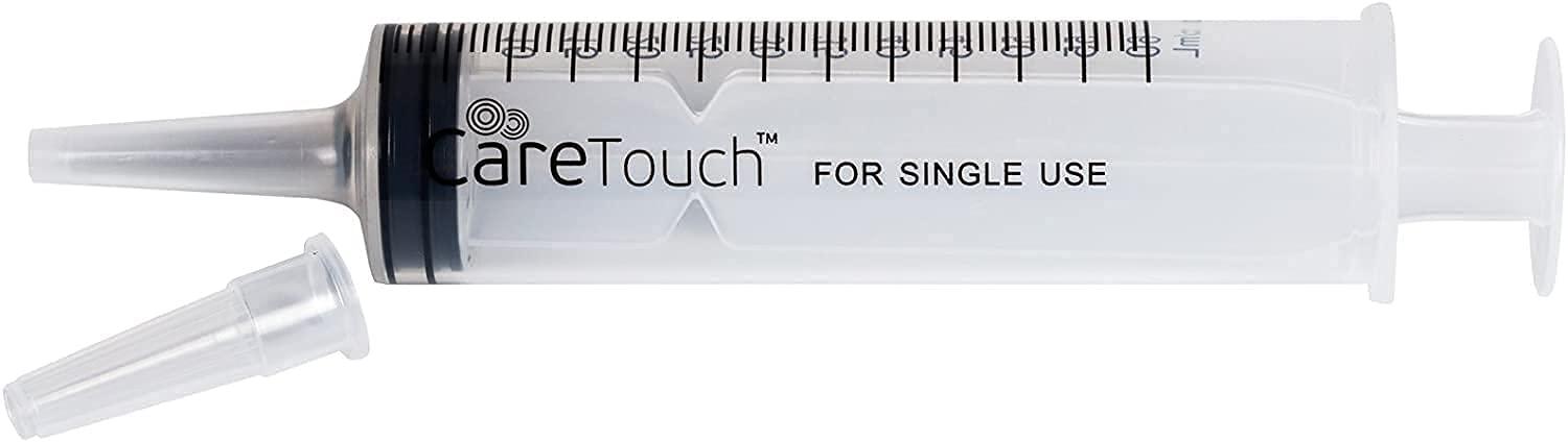 Care Touch Care Touch 60mL Syringe with Catheter Tip, 50 Large Medicine Syringes for Liquids, 60 ml Plastic Syringe - Feeding Syringe - Disposable & Individually Wrapped, Great for Home Care Use