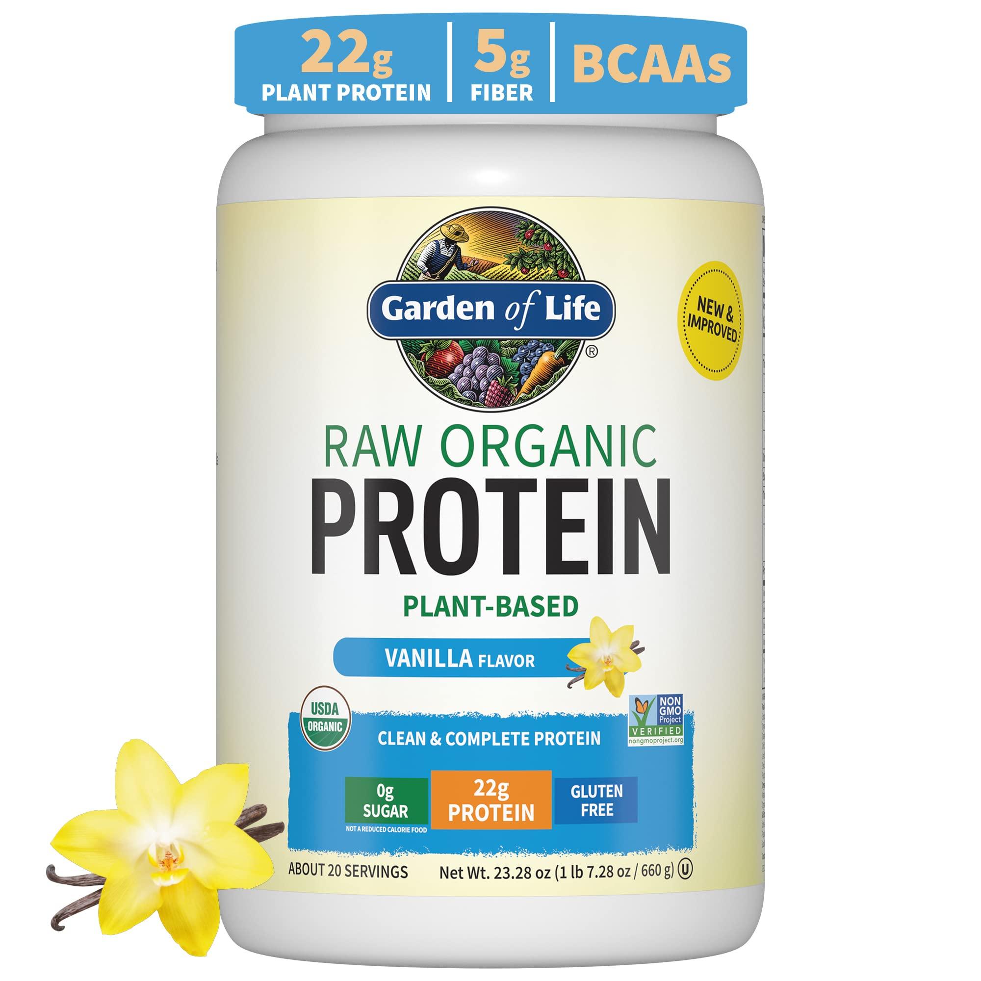Garden of Life Garden of Life Organic Vegan Protein Powder, Protein Bars Bundle Raw Organic Plant Based Protein with Probiotics & ALOHA Peanut Butter Chocolate Chip Bars (12 Count)