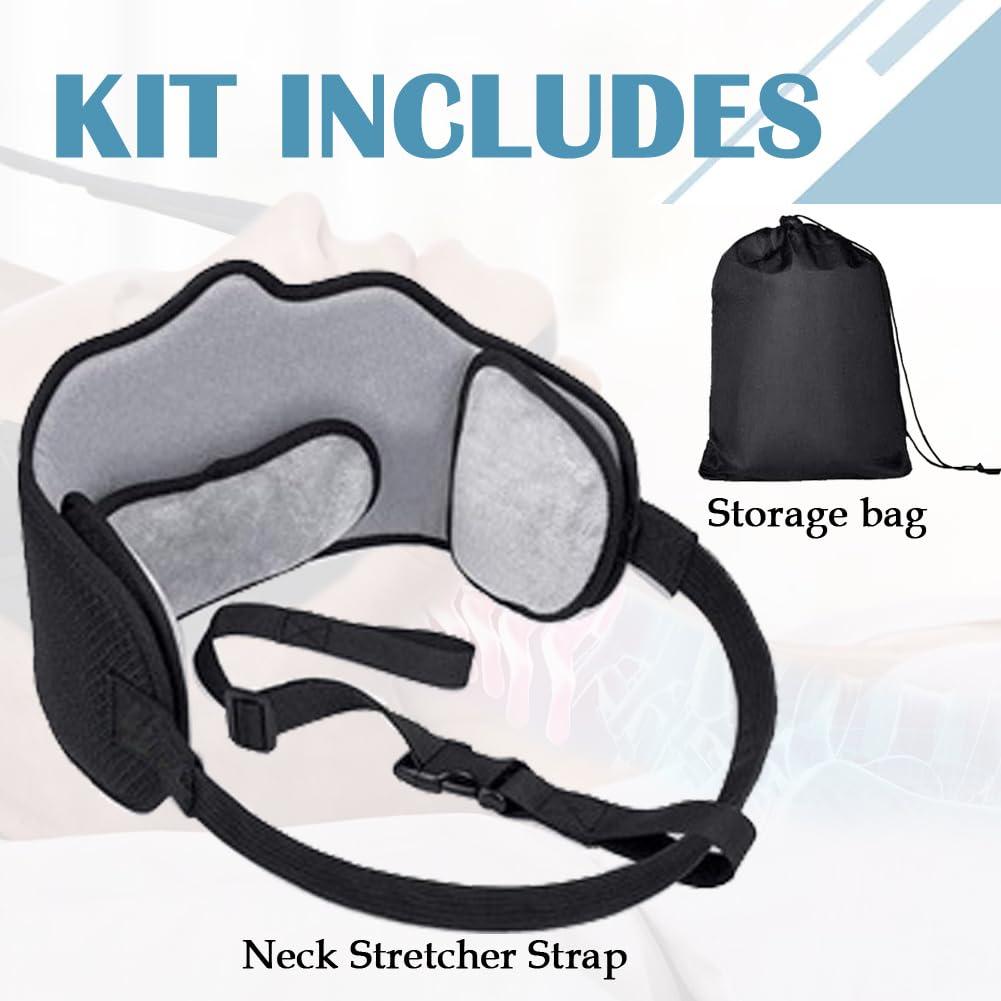 DURASIKO DURASIKO Neck Traction Device for Neck Pain Relief,Neck Stretcher Strap for Spine Chiropractic Decompression,Portable Storage Bag,Neck Chiropractor for Physical Therapy,Neck Strap for Neck Recovery