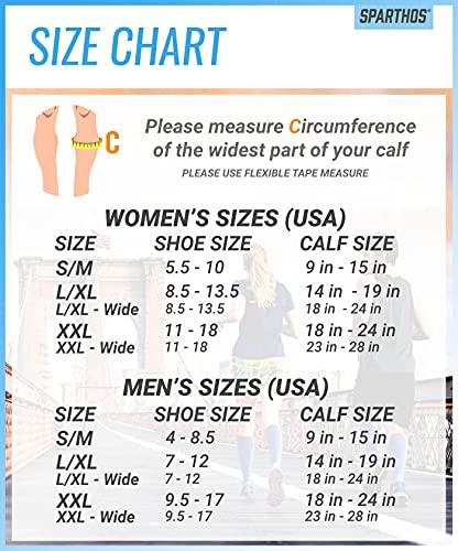 Sparthos Sparthos Compression Socks (20-30mmHg) - Knee High Sock for Sport, Running, Travel, Medical Support, Pregnancy, Nursing - Calf Long Athletic Compressions Gear Sleeve - for Men and Women (White-SM)