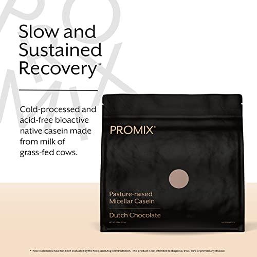 ProMix Nutrition Promix Casein Protein Powder, Chocolate - 2.5lb Bulk - Grass-Fed & 100% All Natural - Slow & Sustained Recovery ­Post Workout Fitness - Shakes, Smoothies, Baking & Cooking Recipes - Gluten-Free