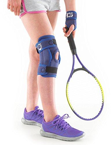 Neo-G Neo G Knee Brace for Kids, Hinged Open Patella - Side Hinges Support For ACL, Juvenile Arthritis Relief, Joint Pain, Meniscus Pain - Adjustable Compression - Class 1 Medical Device - One Size - Blue