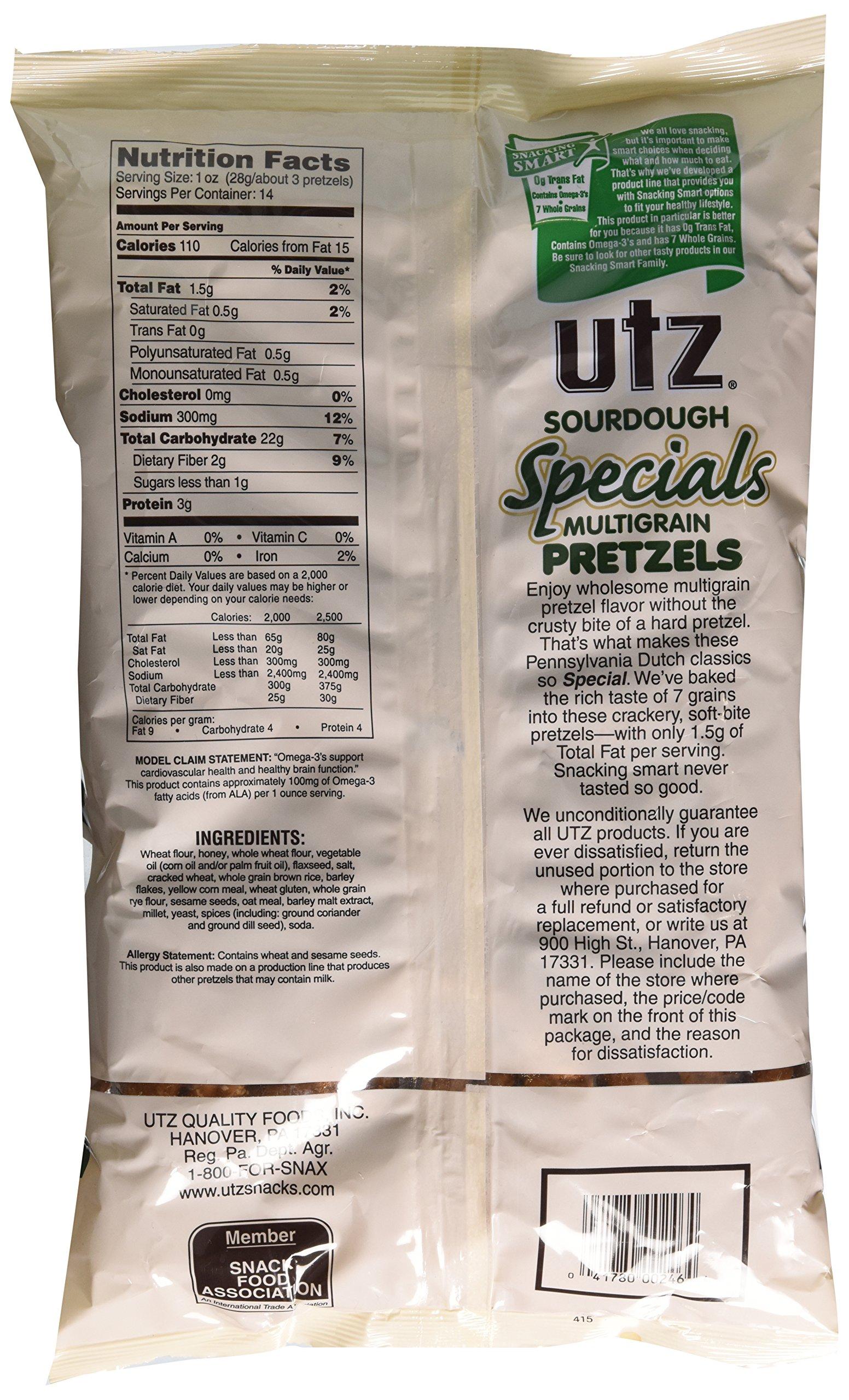 Utz Utz Sourdough Specials Multigrain Pretzels, 14 Ounce