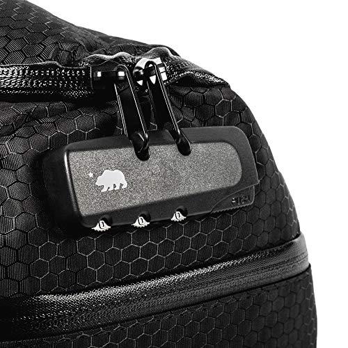 Cali Crusher Cali Crusher 100% Smell Proof Duffle Bag w/Combo Lock (Black/Green, 16")