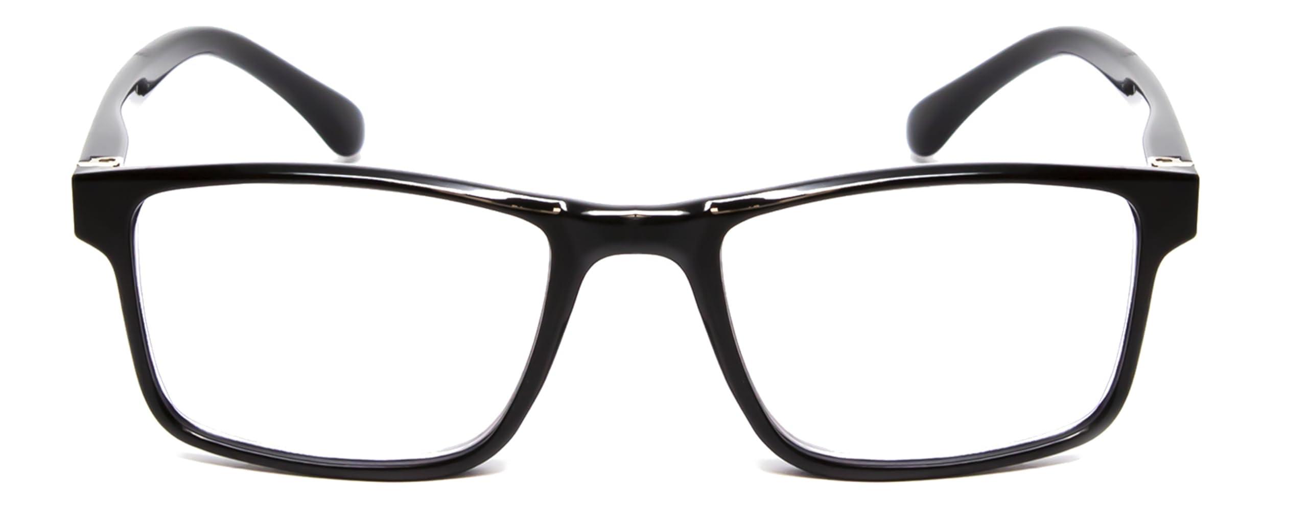 Medspex Medspex Blue Light Blocking Reading Glasses +1.75 Black Men Women Designer Computer Readers Trendy Durable Modern Eyeglass