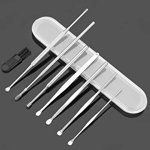SourceTon 9 Pcs Ear Pick Earwax Removal Kit, SourceTon Ear Cleansing Tool Set, Ear Curette Ear Wax Remover Tool with a Cleaning Brush and Storage Box
