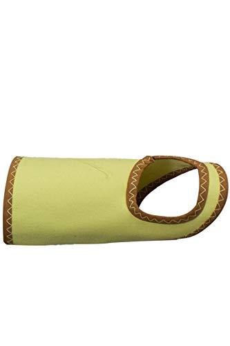 NATIONAL SAFETY APPAREL National Safety Apparel S04KV0110X4 Double-Layer Kevlar Twill Wristlet with Thumbhole, 4" x 10.5", Large, Yellow