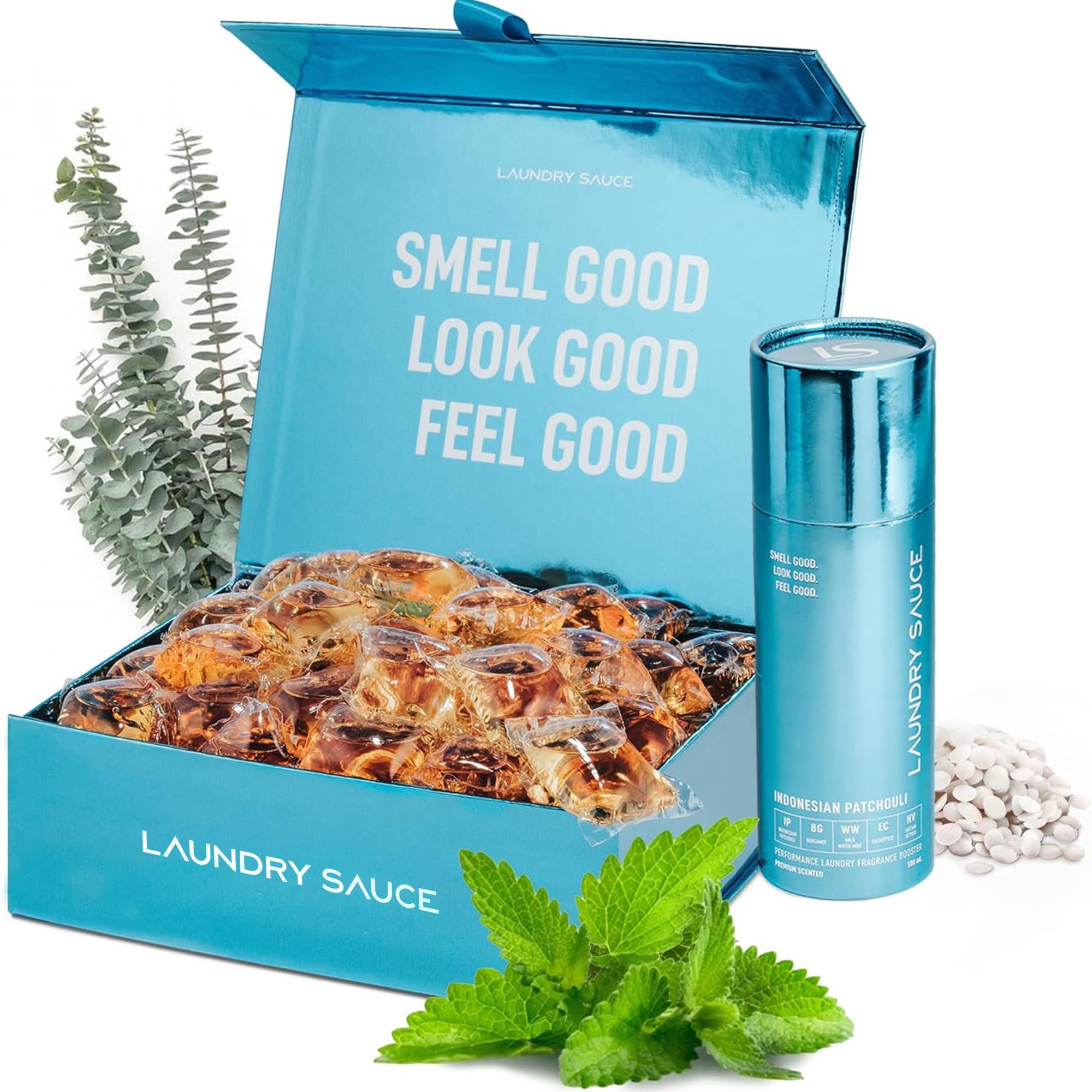 LAUNDRY SAUCE Laundry Sauce - 03 Sets of Luxury Scented Laundry Detergent Pods & Scent Booster Bundle (Australian Sandalwood, Egyptian Rose & Indonesian Patchouli) Premium Laundry Washing Pods with Sophisticated Fr