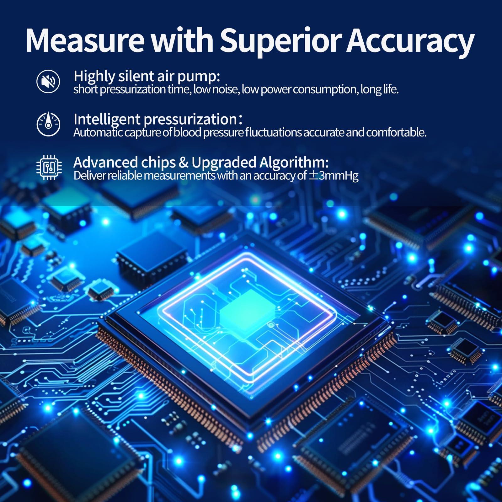 METIKO Blood Pressure Monitor Upper Arm, FSA HSA Digital Blood Pressure Machine for Home Use with Backlit LED Display, Portable BP Machine (Voice Broadcast) Large Adjustable Cuff 8.7\"-16.5\", 2x99 Readings