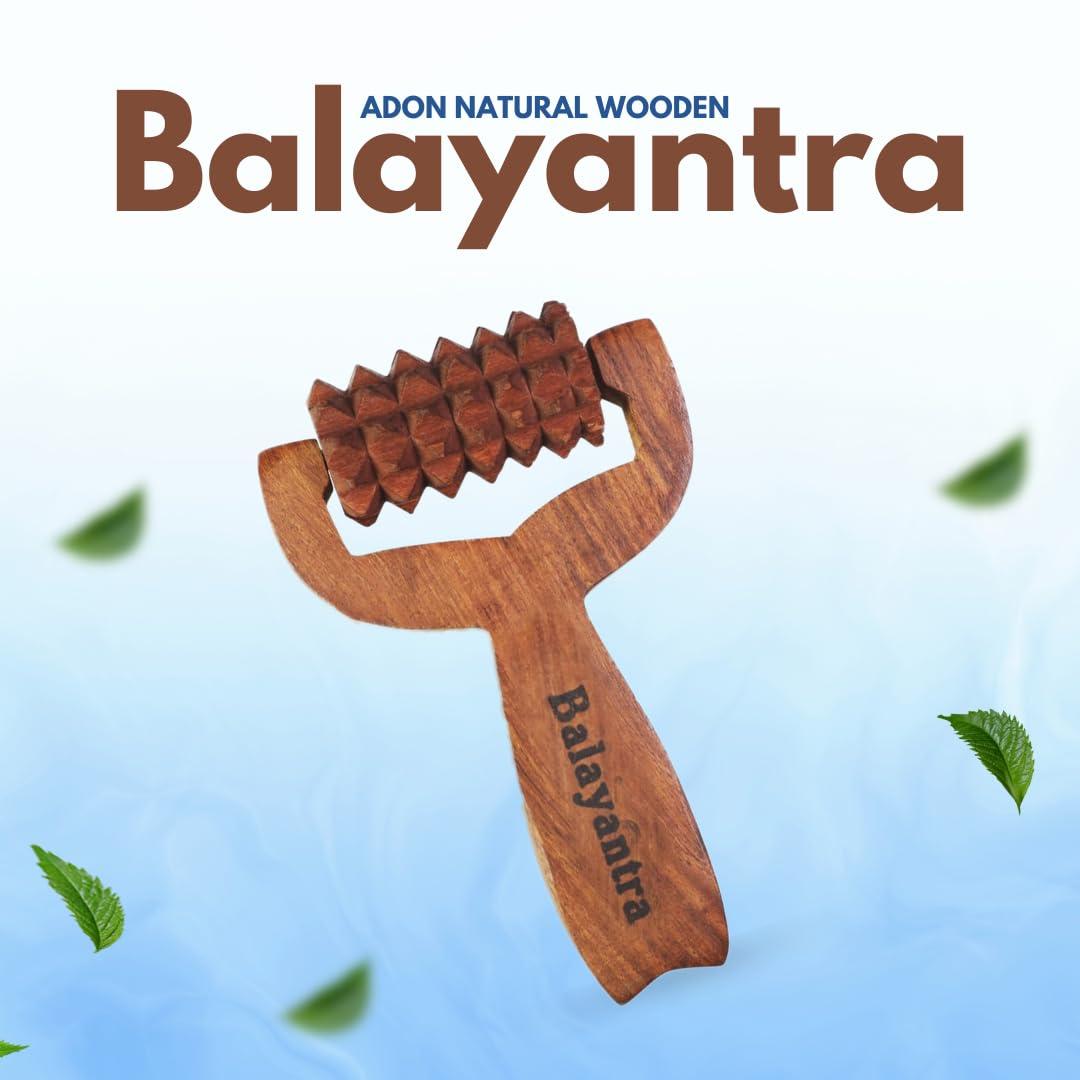 Adon Adon Balayantra Wooden Roller | Manual Head Massager | Promotes Hair Growth | Blood Circulation | Pain Relief | Hair Scalp Care | Dandruff Removal for Men & Women