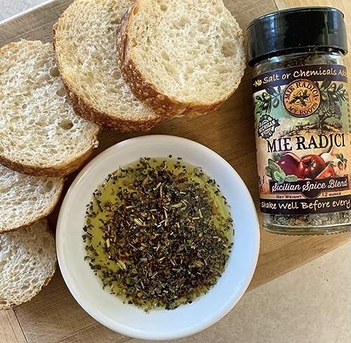 Mie Radici Mie Radici Variety Pack of Spices Blends - Fresh Dried Herbs - No Salt or Chemicals Added - Comes in Various Flavors | Original Sicilian Spice, Award Winning Pizza Blend, Sicilian Meatball Blend (Lemon Basil + Meatball + Sicilian + Pizza Sauce)