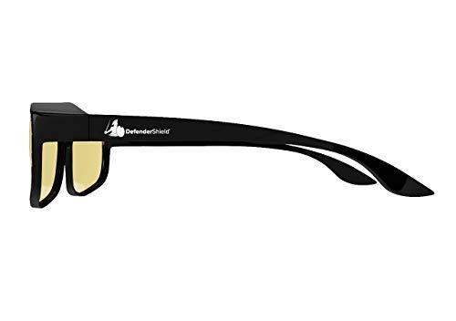 DefenderShield DefenderShield Premium Fit-Over Blue Light Blocking Glasses - Daytime - Yellow Tint to Block Harmful Blue Light from Gaming PC, Laptop and Smartphone Glare - Digital Eye Strain Protection