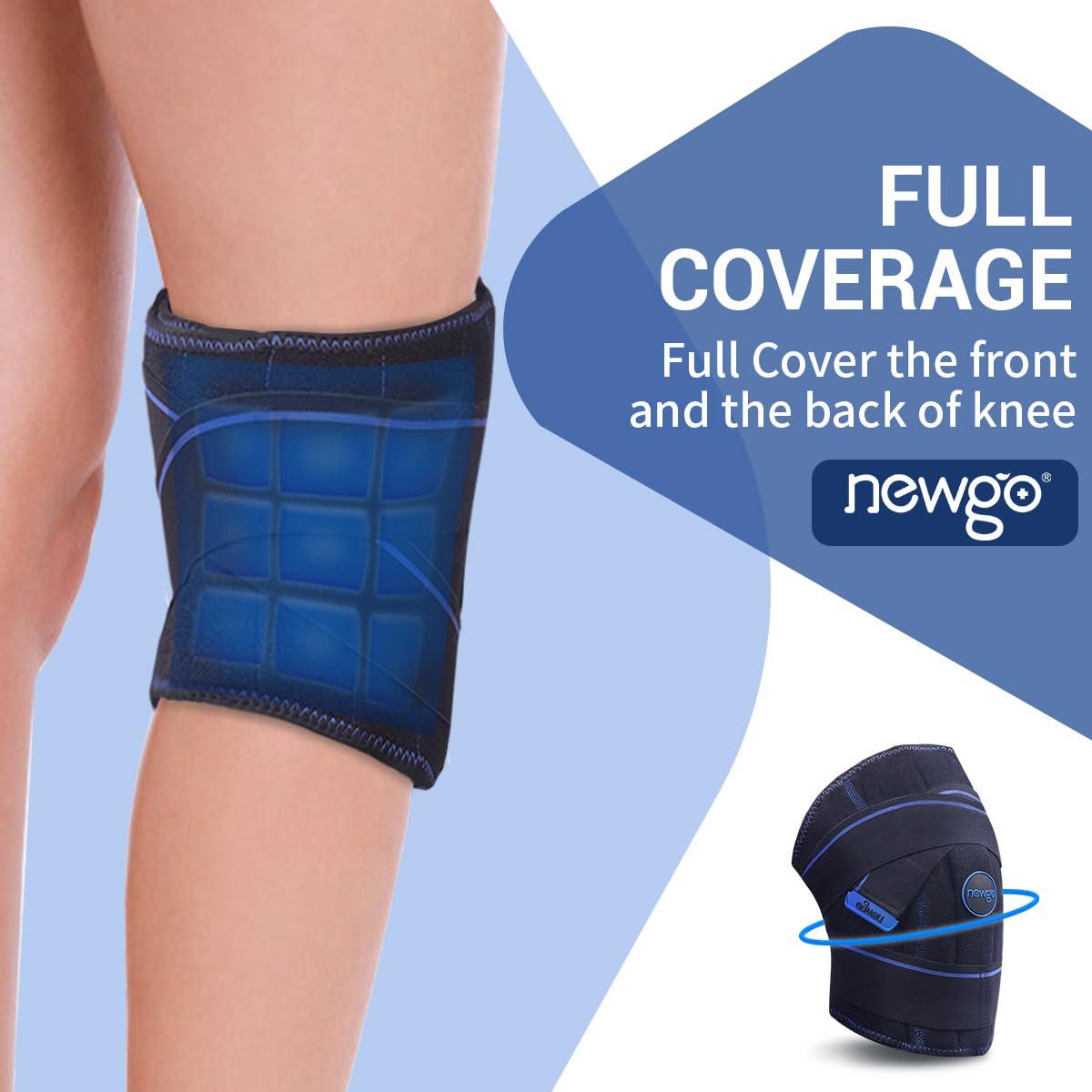 NEWGO NEWGO Ice Pack for Knee After Knee Replacement Surgery, Long Lasting Coldness Knee Ice Pack Wrap with Ice Cubes for Knee Injuries Swelling, Knee Surgery, Sports Injuries