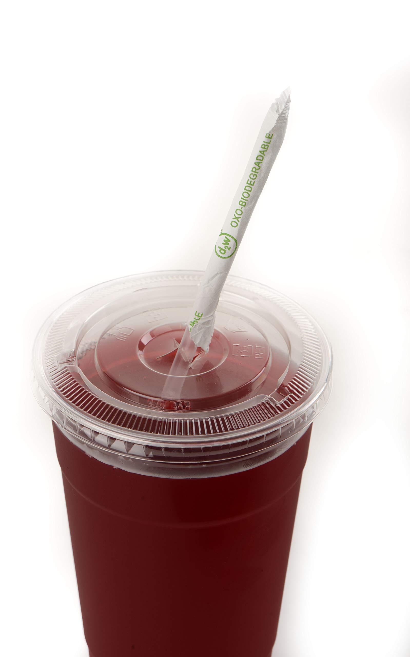 EcoQuality [3000 Pack] Clear Biodegradable Plant Based Wrapped Straws - BPA Free - Eco Friendly Straws - biodegradable - 100% Compostable - Drinking Straws Great for Parties, Office, Restaurants (10 Box)