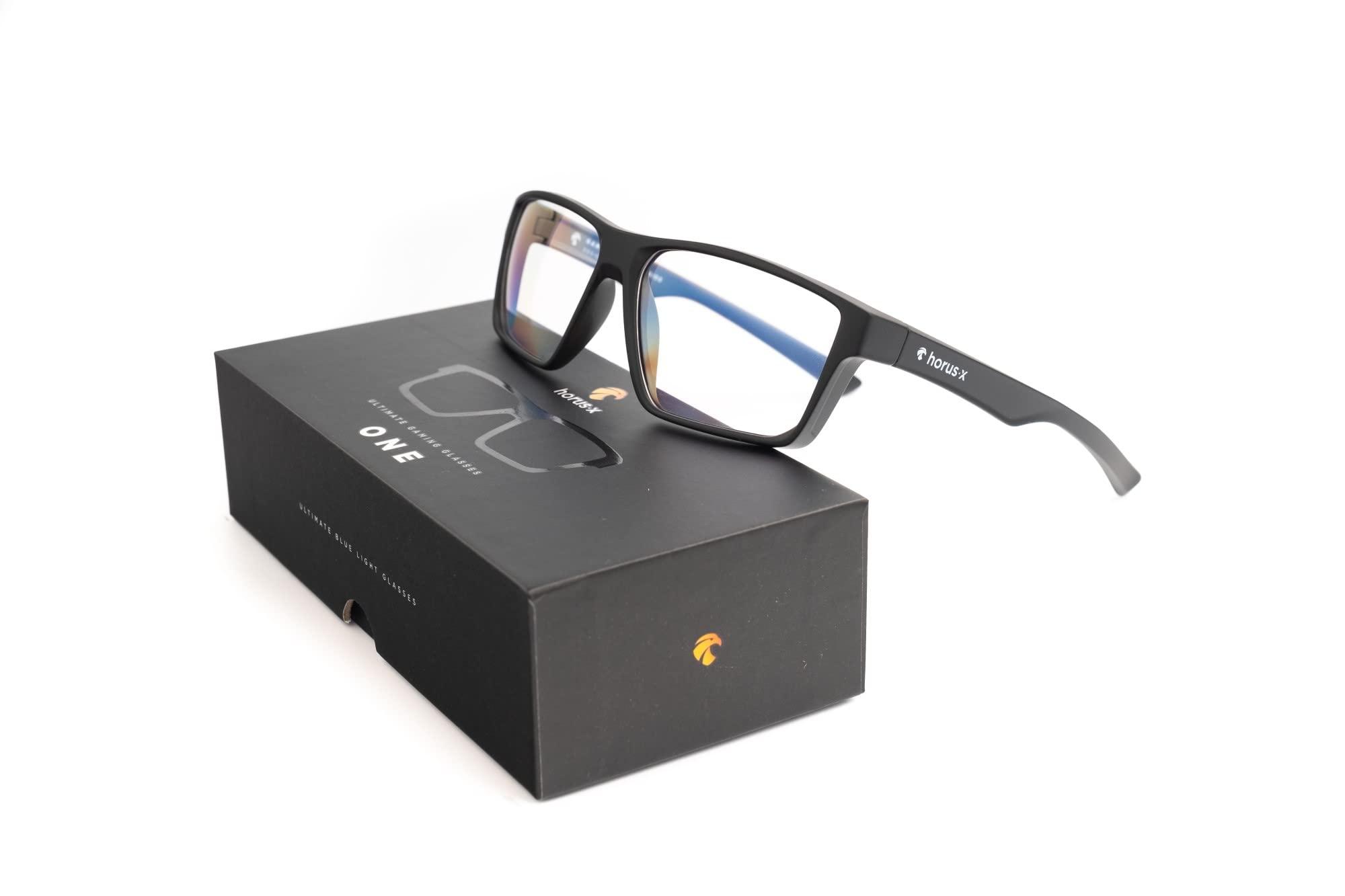 Horus X Horus X - Gaming Glasses | Blue Light Blocking Computer Screen Glasses | Anti Fatigue & Eyestrain for Men and Women | Clear