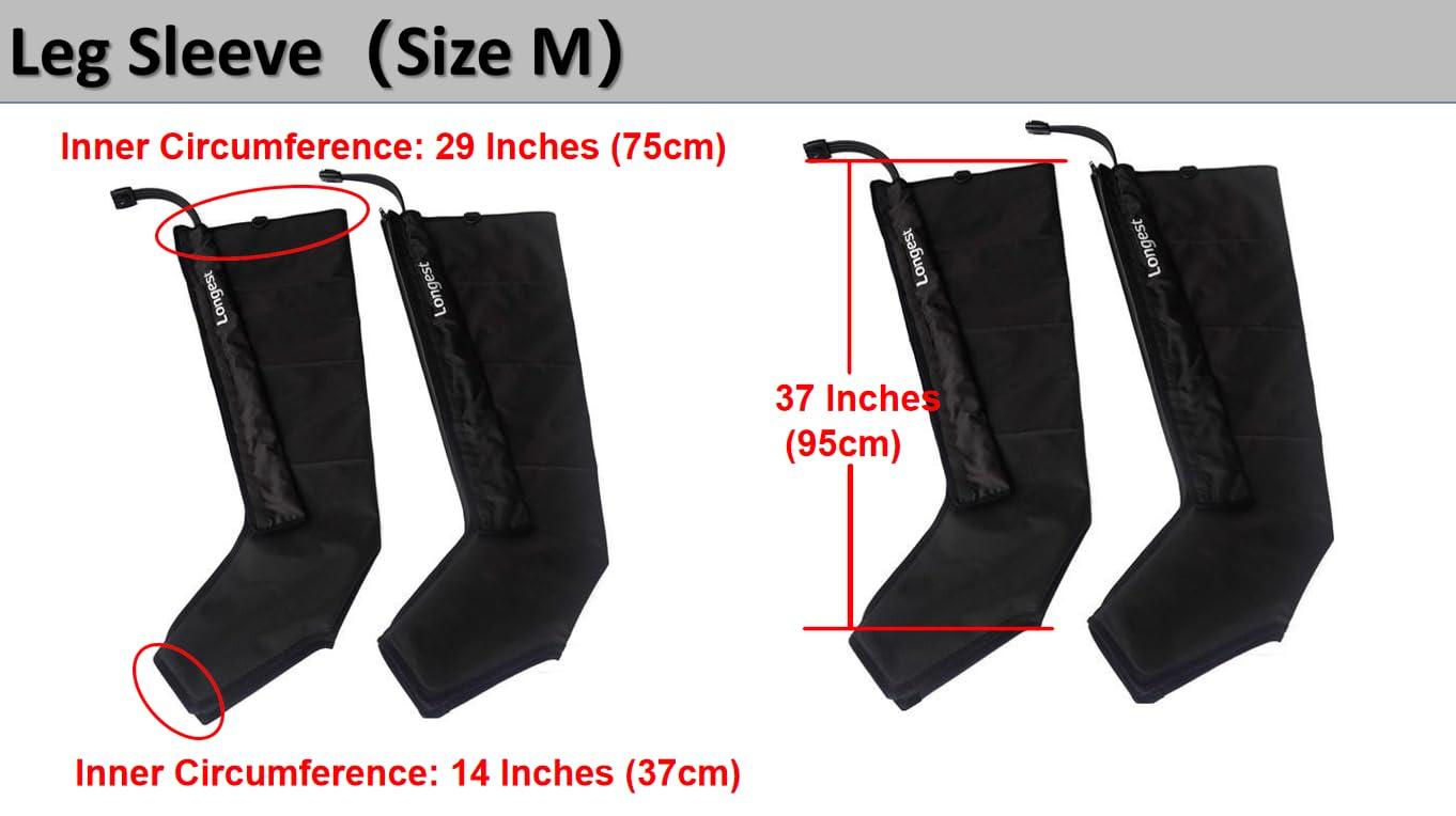 LONGEST LONGEST Lymphedema Pumps Legs Air Compression Recovery Boots Leg Recovery Compression System Machine for Swelling, Circulation & Pain Medium