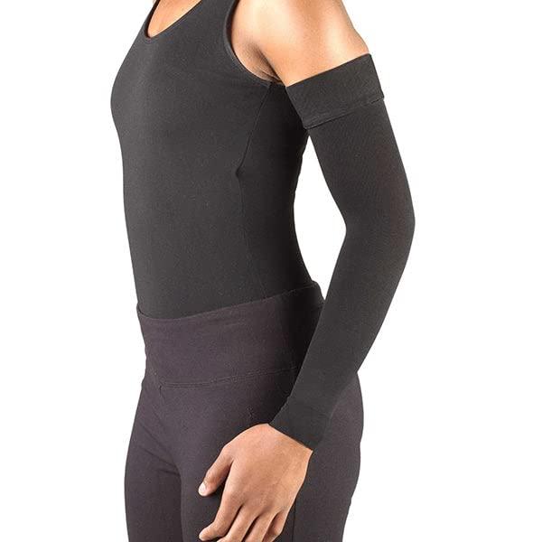 Ames Walker Ames Walker AW Style 7161 Lymphedema Armsleeve w/Silicone Top Band 20-30 mmHg Medium Natural - Manage edema swelling post mastectomy conditions - comfortable fabric