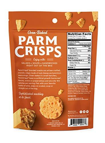 Parmcrisps ParmCrisps - Cheddar Cheese Crisps, Made Simply with 100% REAL Cheese | Healthy Keto Snacks, Low Carb, High Protein, Gluten Free, Oven Baked, Keto-Friendly | 1.75 Oz (Pack of 12)