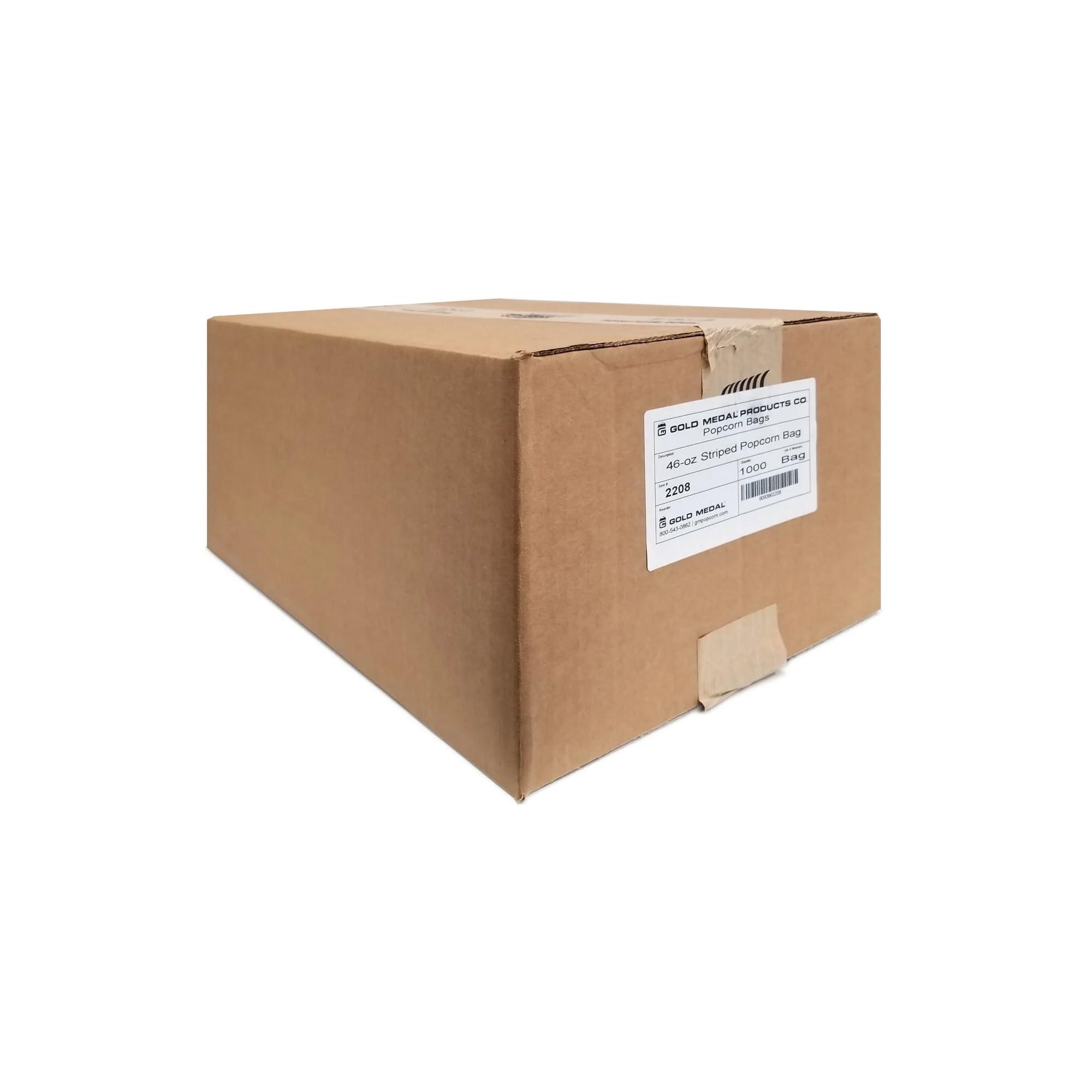 Popcorn Supply Company Laminated Popcorn Bags (46 Ounce) Case of 1,000