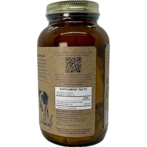MK Supplements MK Supplements Grass Fed Beef Liver 3000 mg, Freeze-Dried Beef Liver Capsules, 100% Pasture-Raised in New Zealand, 180 Liver Capsules, 45-Day Supply