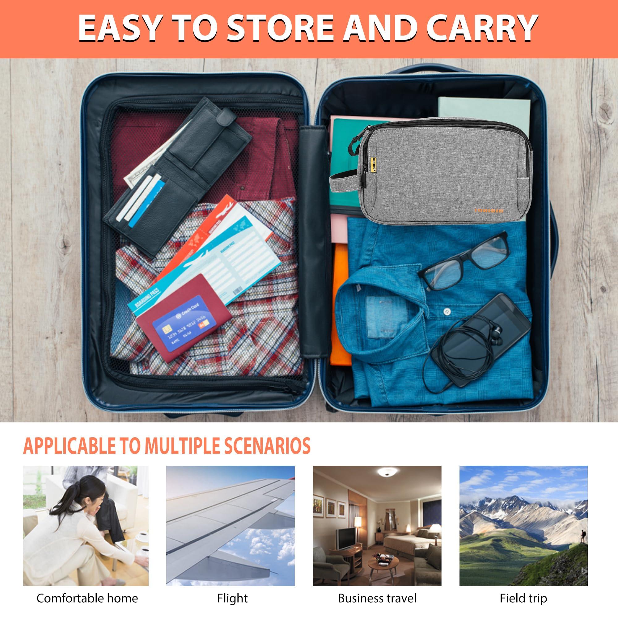 TORIBIO CPAP Travel Bag for ResMed AirMini Machine amd Accessories, CPAP Supplies Organizer Case, Gray