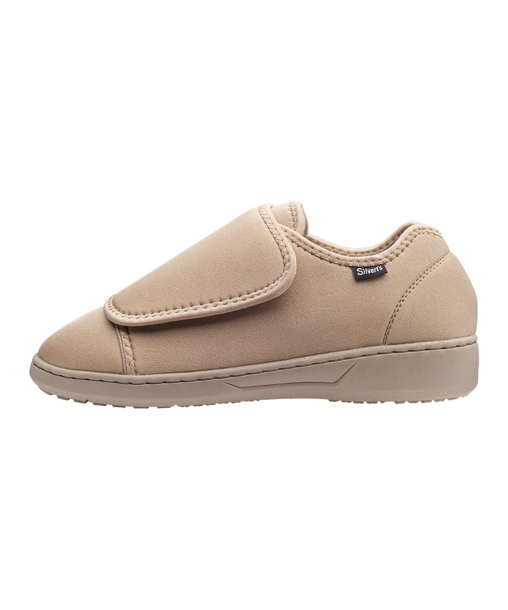 Silvert's Adaptive Clothing & Footwear Silvert's Adaptive Clothing & Footwear Women’s Ultra Comfort Flex Neoprene Extra Wide Shoes for Seniors - Beige 7