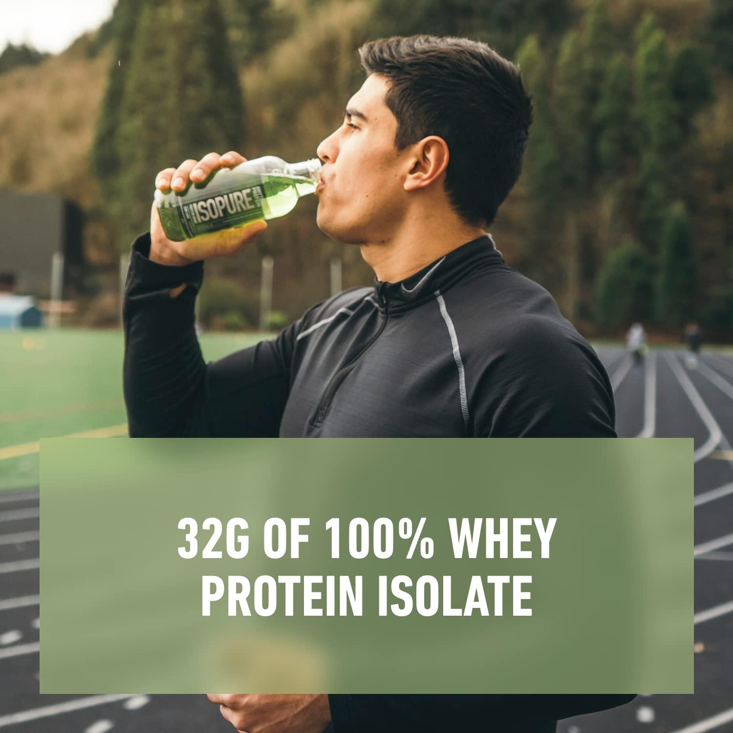 Isopure Isopure Zero Carb 32g Protein Ready-to-Drink, Whey Protein Isolate, Green Tea, 16 Fl Oz (12 Bottles)