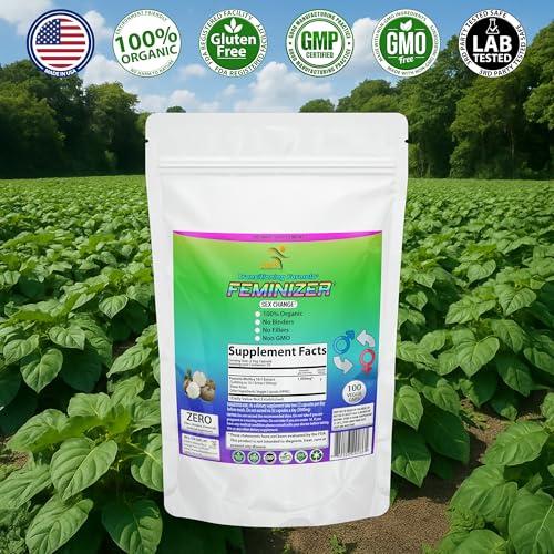 SMSHEALTHPRODUCTS.com Feminizer Sex Change Pills by SMS, 100 Veggie Caps Pueraria Mirifica For Estrogen 1,000mg Pure 10:1 Root Extract Powder - Kwao Krua Kao - Premium Grade, Organic for Women, Transgender, Ladyboy, LGBT