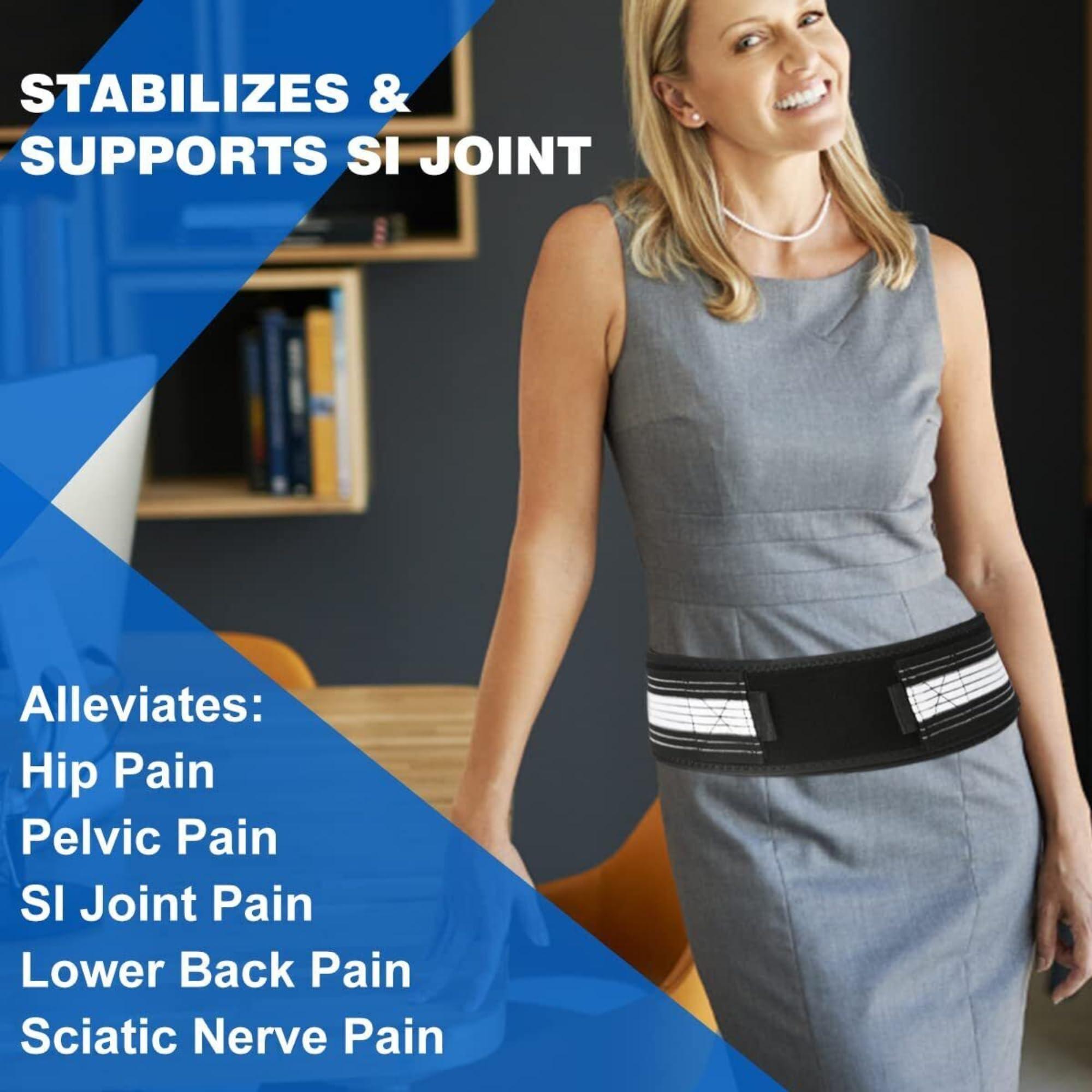 PEIIK Sciatica Pain Relief Back Brace for Lower Back Pain | SI Belt Sacroiliac Hip Back Support Belt for Women and Men | Sciatic, Pelvic, Lower Back, Leg and Sacral Nerve Pain Relief Device (Regular)