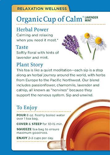 Traditional Medicinals Traditional Medicinals Organic Cup of Calm Relaxation Tea, 16 Tea Bags (Pack of 6)