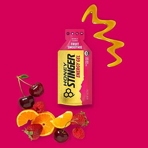 Honey Stinger Honey Stinger Organic Fruit Smoothie Energy Gel | Gluten Free & Caffeine Free | for Exercise, Running and Performance | Sports Nutrition for Home & Gym, Pre and Mid Workout | 12 Pack, 13.2 Ounce