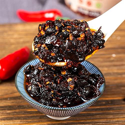 SXET SXET Femented Black Bean Sauce, Sichuan Douchi, Delicious Fermented Black Bean Paste, Black Bean Hot Chili Sauce for Condiment 9.8oz/280g ( pack of 1), 1.0 Ounce