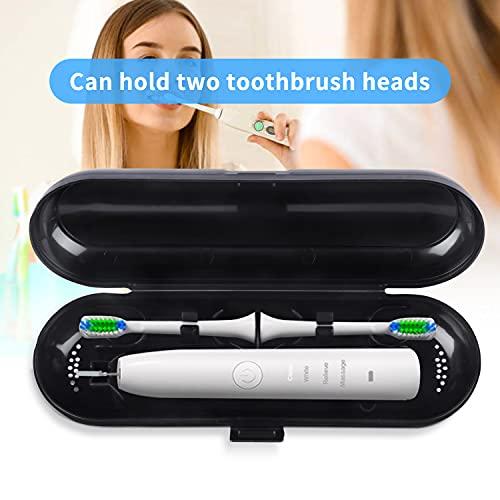Fowecelt Fowecelt 2 Pack Electric Toothbrush Travel Case for Oral-B Pro and Other Electric Toothbrush, Portable Travel Toothbrush Holder (Black & White)
