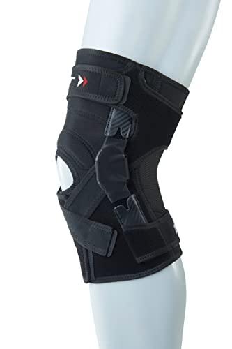 Zamst Zamst ZK-X Sports Knee Brace With Metal Hinges Protecting the Knee Ligaments For Moderate Sprains Of the ACL, MCL, LCL-for Basketball, Volleyball, Soccer, Football, Lacrosse, Ice Hockey-Black, 2XL