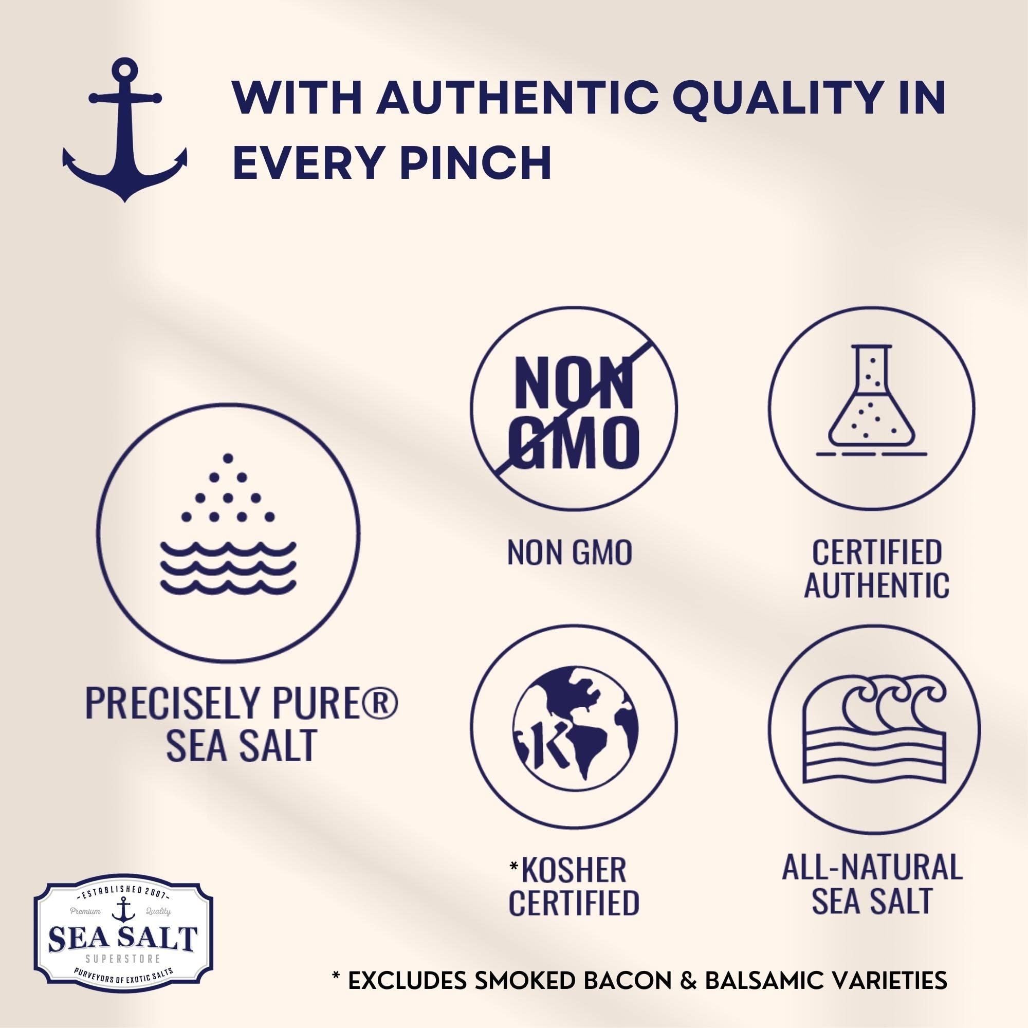 Sea Salt Superstore Flaky Sea Salt, Hand Harvested Sea Salt Flakes, Baja Fleur de Sel Flake Salt, Gourmet Finishing Flaky Salt for Baking and Cooking, 7 oz Bag, Sea Salt Superstore