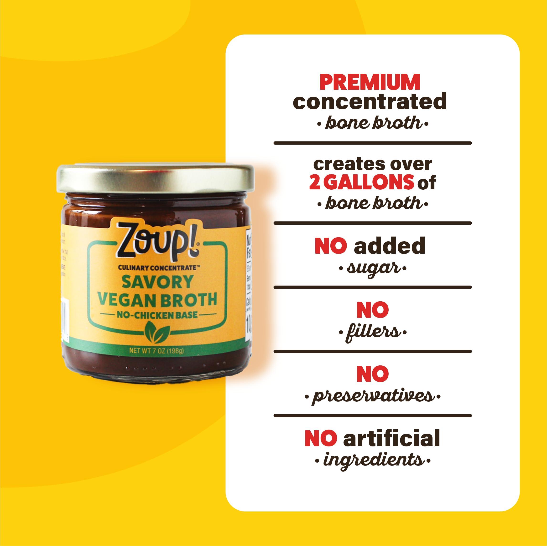 Zoup! Zoup! Good, Really Good Savory No-Chicken Vegan Broth Culinary Concentrate, 1 Pack, 8 Oz