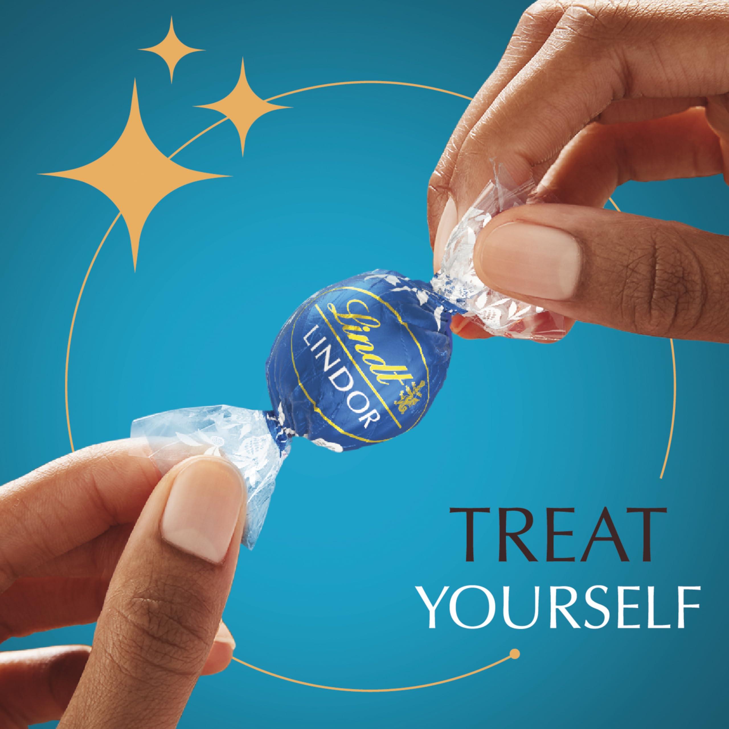 Lindt Lindt LINDOR Sea Salt Milk Chocolate Truffles, Milk Chocolate Candy with Smooth, Melting Truffle Center, Great for Gift Giving, 5.1 oz. Bag (6 Pack)