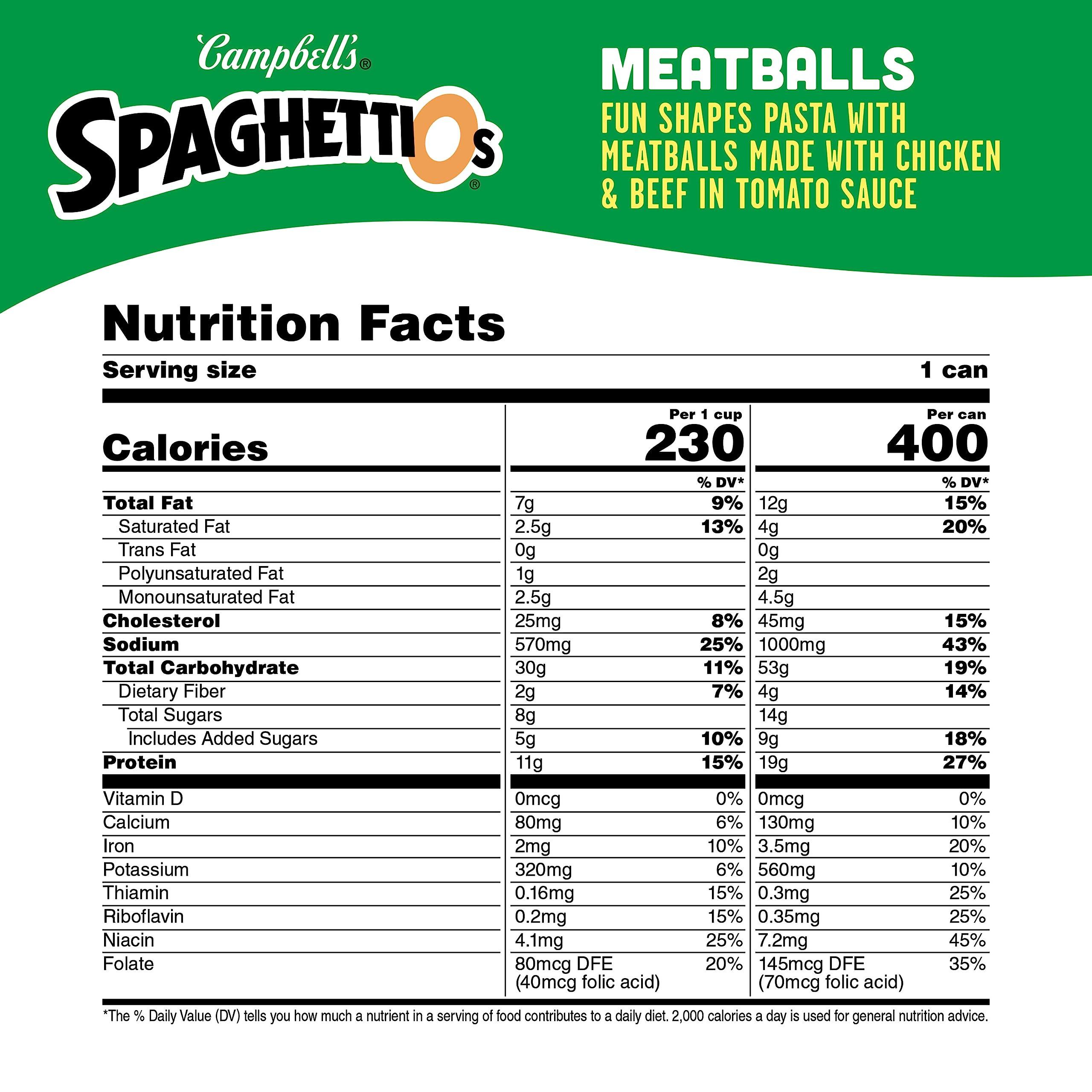 SpaghettiOs SpaghettiOs Super Mario Bros Canned Pasta with Meatballs, 15.6 oz Can (Pack of 3)
