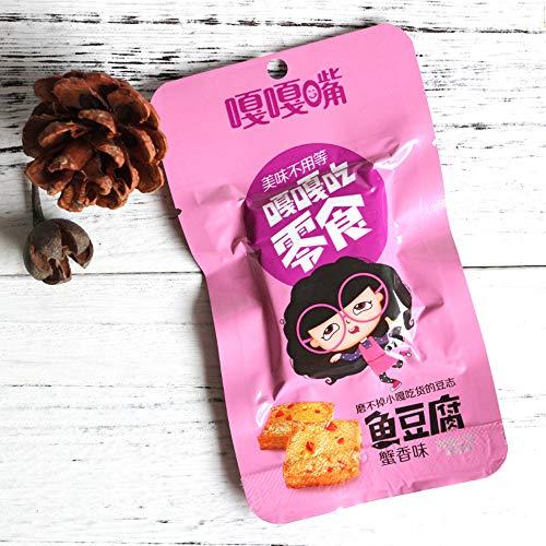 GAGAZUI GAGAZUI Fish Tofu Surimi Beancurd snacks, 30 Sachets / 660g (Crab Flavor)