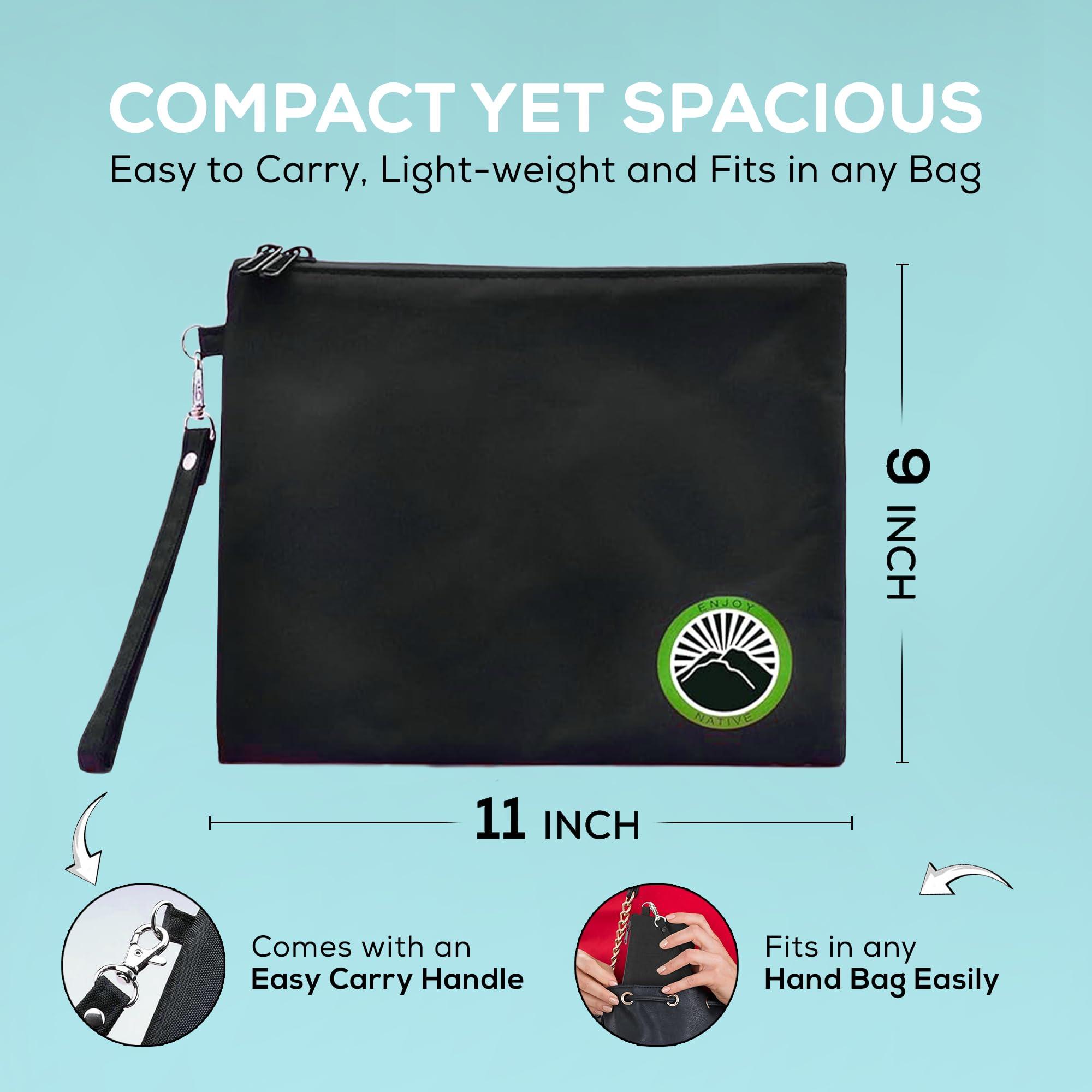 Enjoy Native Large and Small Smell Proof Bag Combo, Smell Proof Container, Dog Tested Odor resistant Bag, Best Zipper Odor sealing Pouch Herbs, coffee & Travel Medicine Bag, Scent resistent Containers