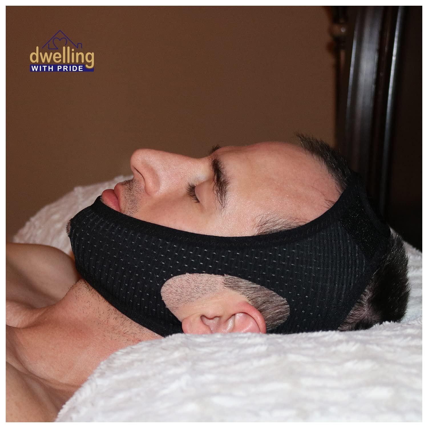 Dwelling With Pride Anti Snore Chin Strap | Anti-Dry Mouth Chin Strap for CPAP Users | Stop Noise | Snoreless Sleeping Solution for Men and Women | Breathing Aid for Snoring