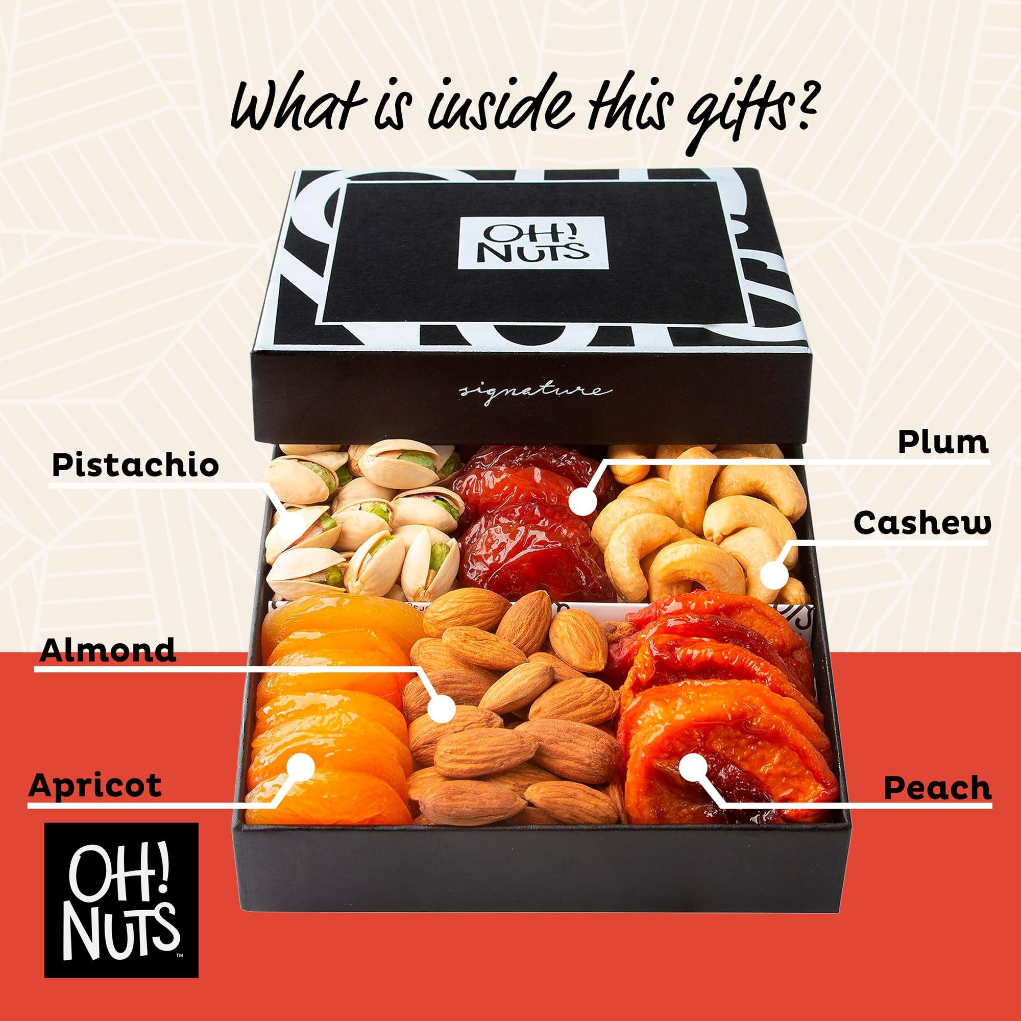 Oh! Nuts Dried Fruit and Nuts Gift Basket Assorted - Holiday Snack Box for Birthdays, Anniversaries, Care Packages by Oh Nuts