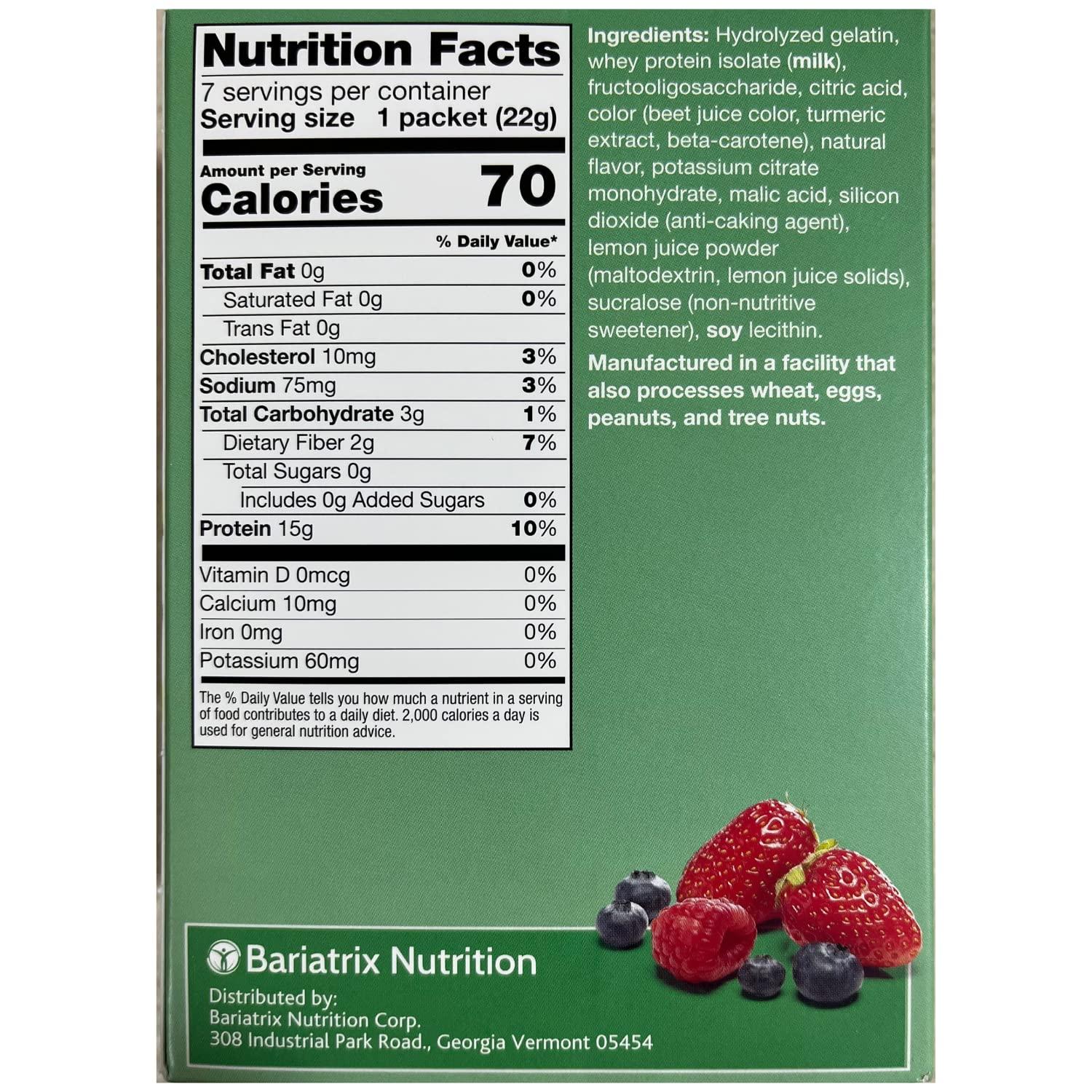 ProtiFit ProtiFit - High Protein Fruit Flavored Powder Drink Mix, 15g Protein, Low Calorie, Sugar Free, Ideal Protein Compatible, 7 Servings Per Box (Berry Blast)