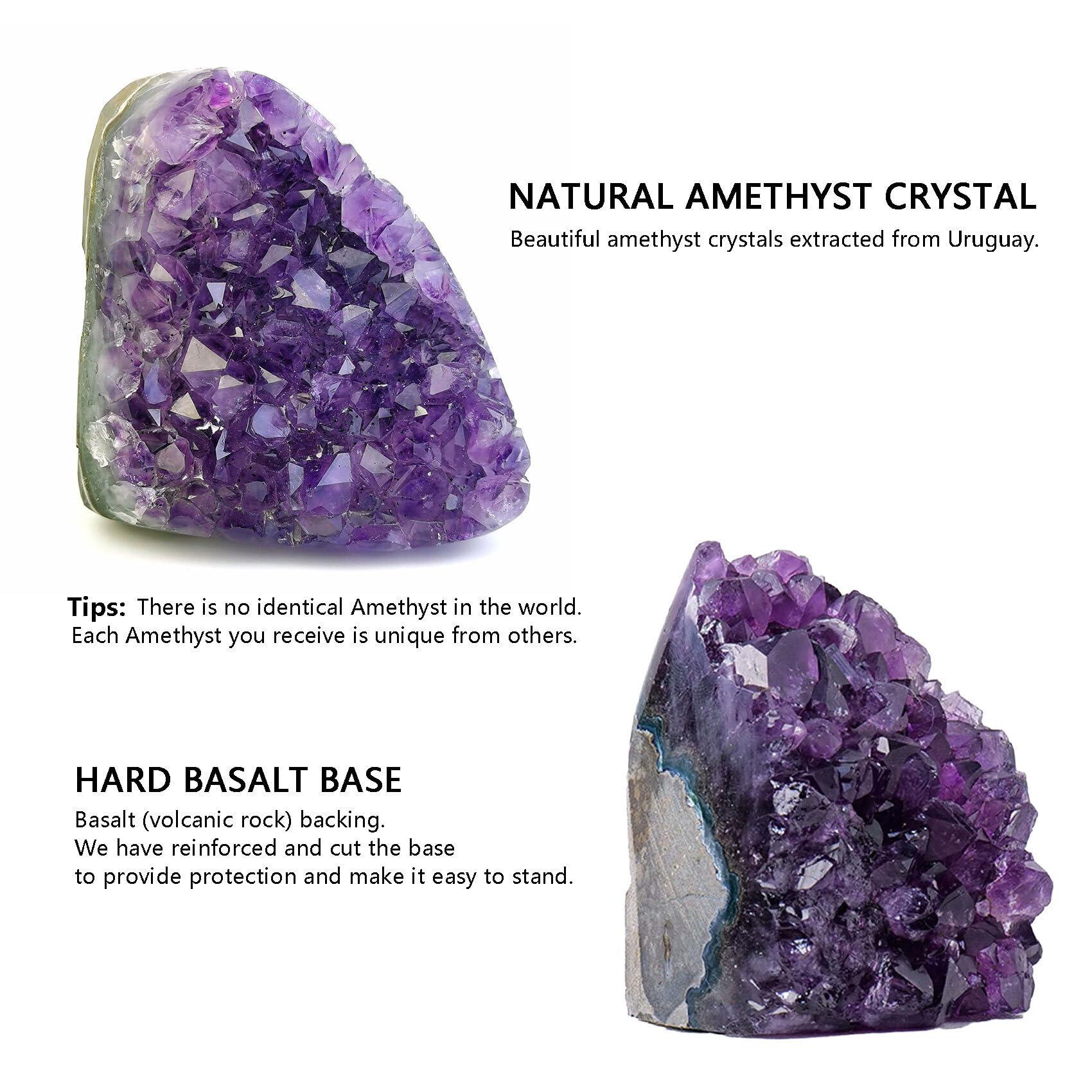 HIBCIGA Amethyst Cluster Crystal Quartz Amethyst Rock Raw Stone Purple Crystals Amethyst Geode Healing Crystals 5-6LB