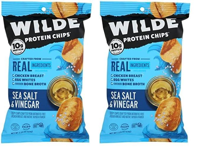 Wilde Chips Wilde Brands Sea Salt Vinegar Chicken Chips, 2.25 Oz (Pack of 2)